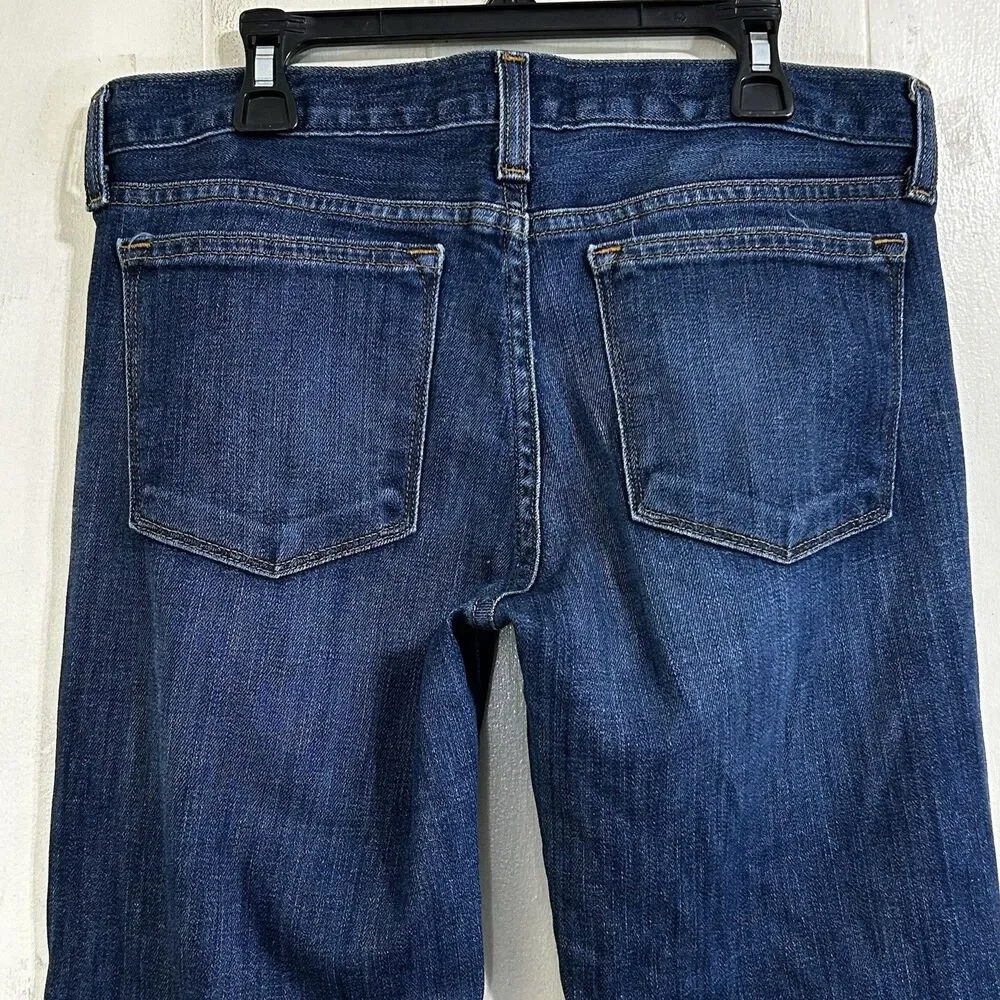 J.Crew Toothpick Ankle Jeans Size 27 Denim Dark Blue Stretch Low Rise Jeans